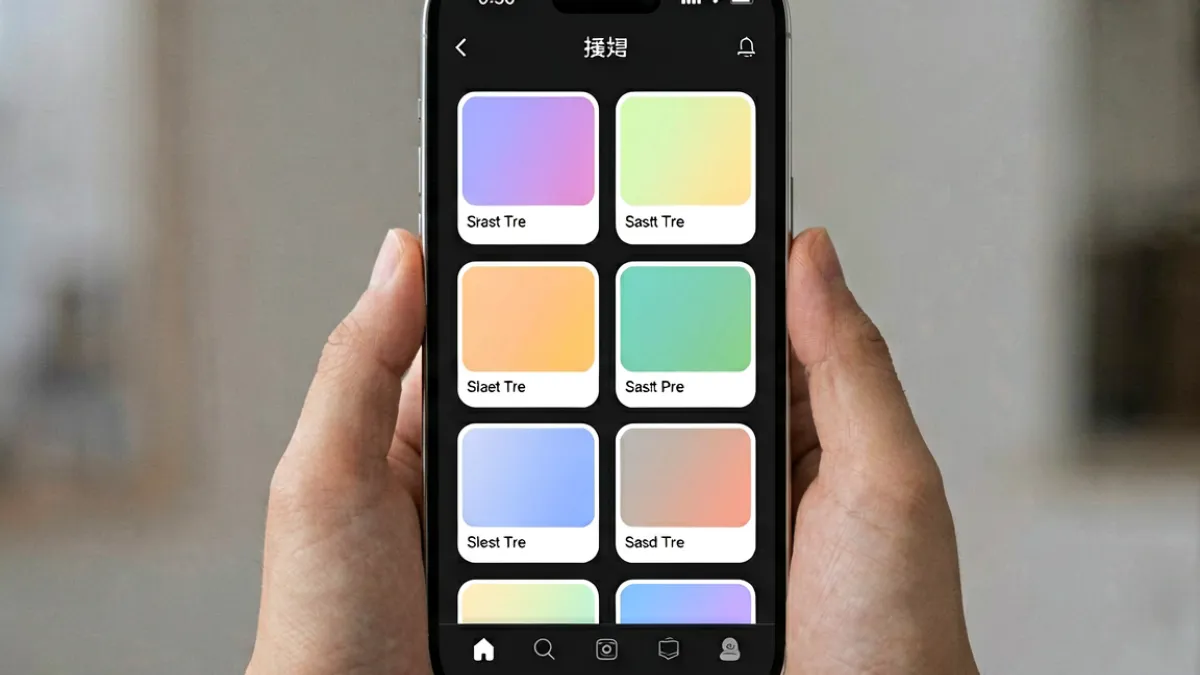 好色先生移动端界面截图，展示iOS修复后的深色模式配色浏览页面